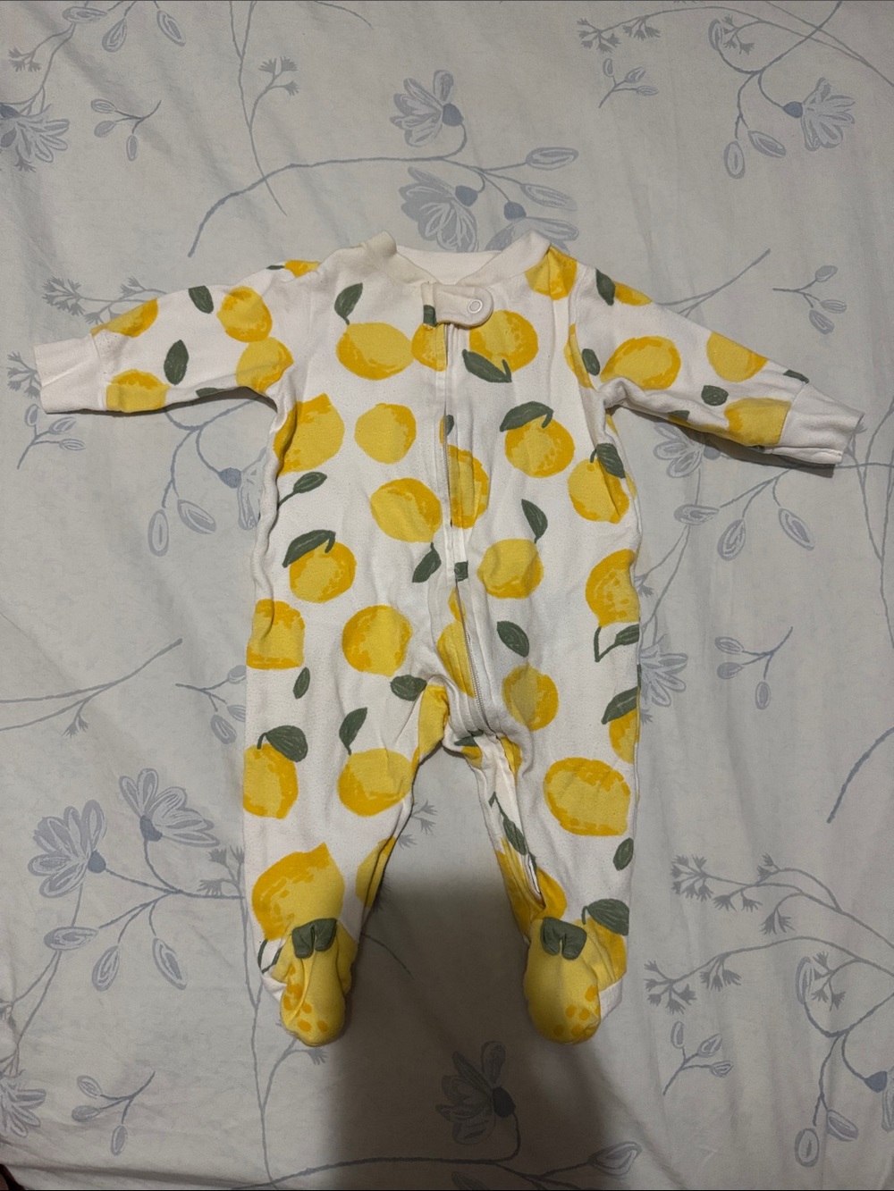 ⭐️Just One You by Carters Baby Lemon Zip Long Sleeve Footies (Size: 3M)